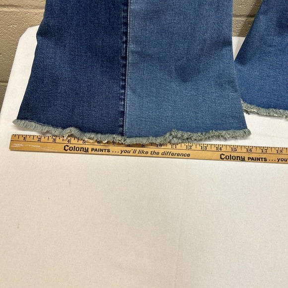 Rock & Roll Denim Jeans Women’s Size 29X32 Two Tone Medium Wash Bell Bottom NWT - Picture 3 of 13